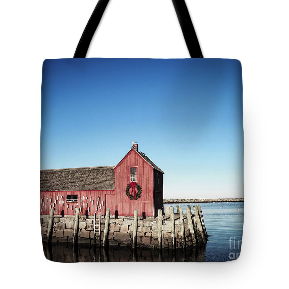 Rockport Tote Bag featuring the photograph Motif Number One Christmas by Mary Capriole