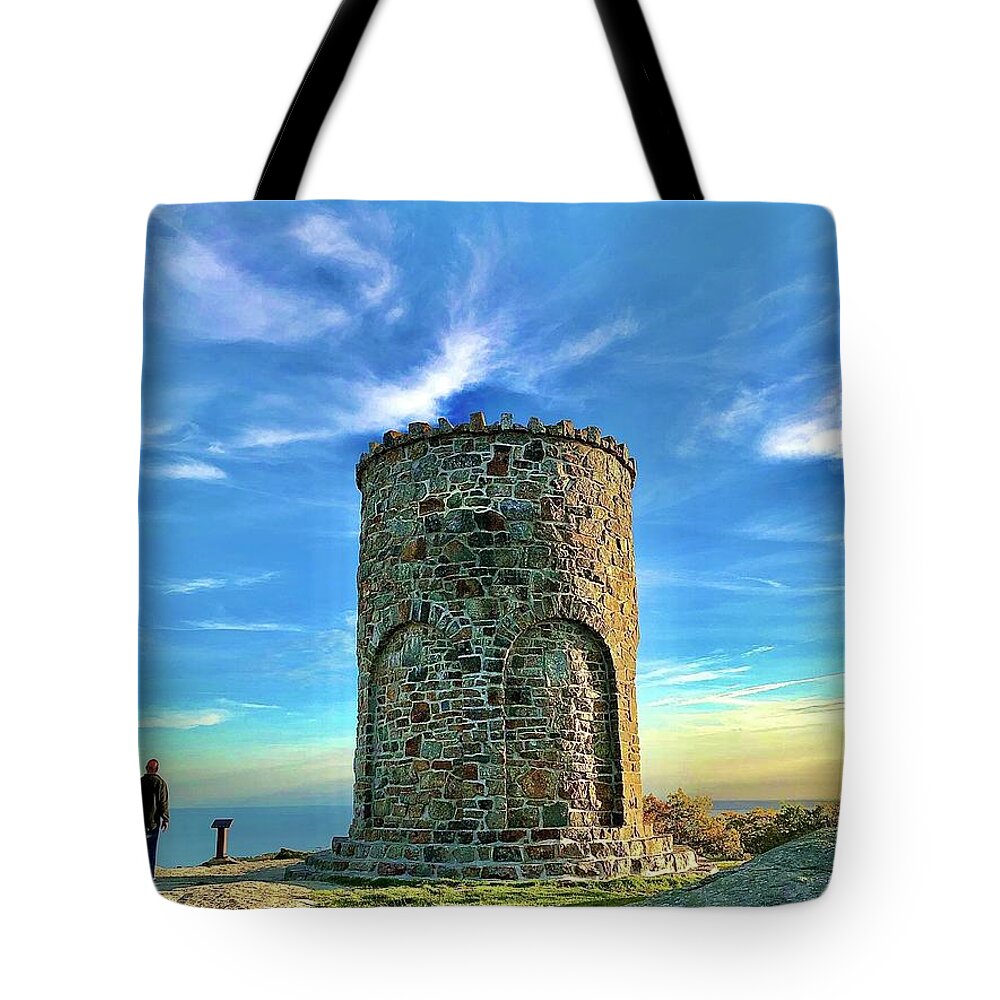 Mountain Tote Bag featuring the photograph Mount Battie Skyline by Lisa Pearlman