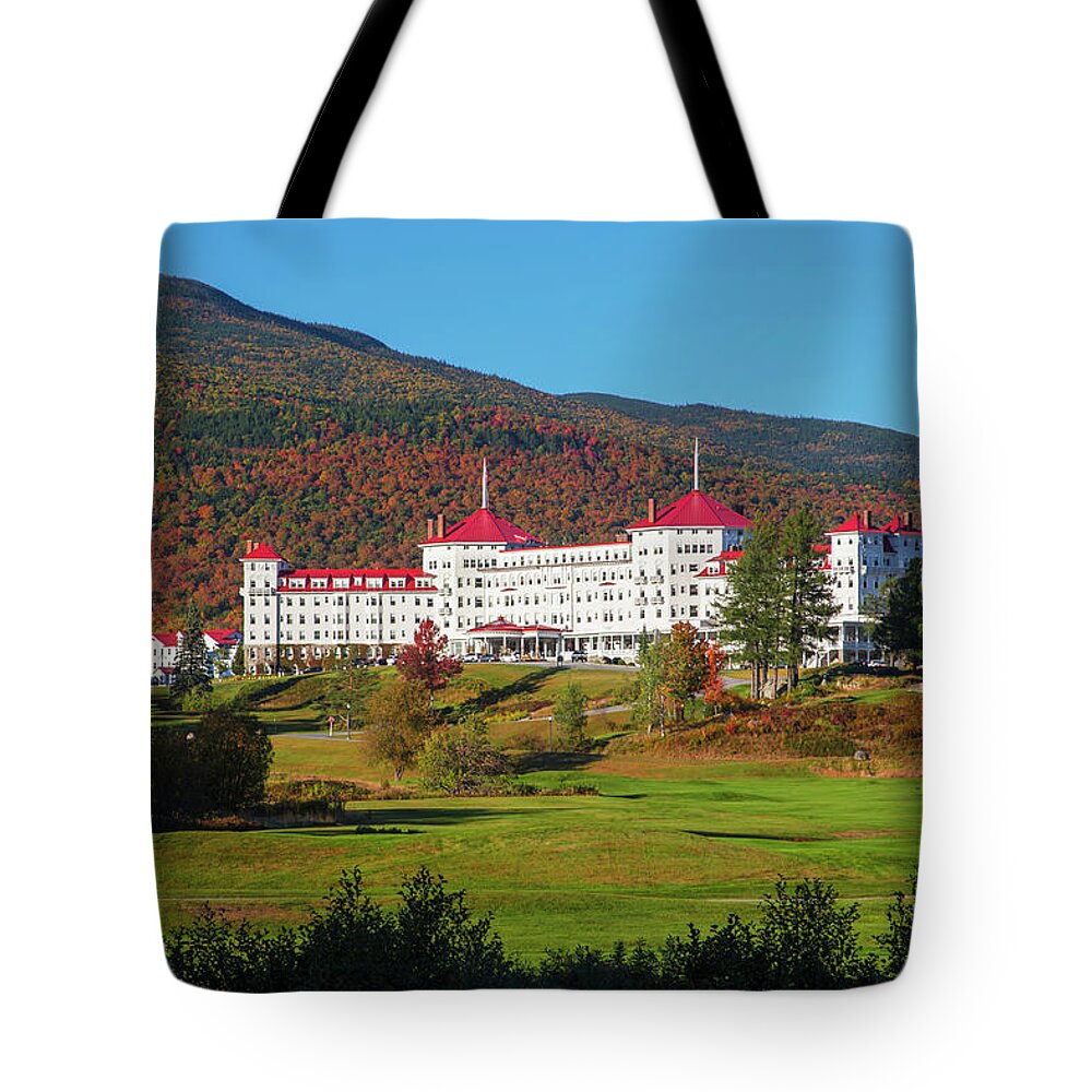 Mount Tote Bag featuring the photograph Mount Washington Hotel Autumn by White Mountain Images