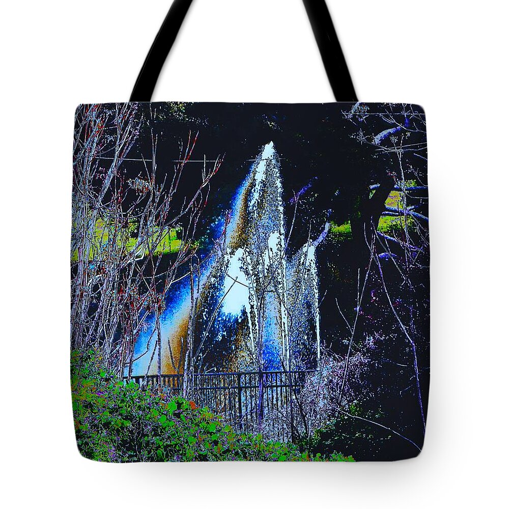 Tree Tote Bag featuring the photograph Mountain Fountain by Andrew Lawrence