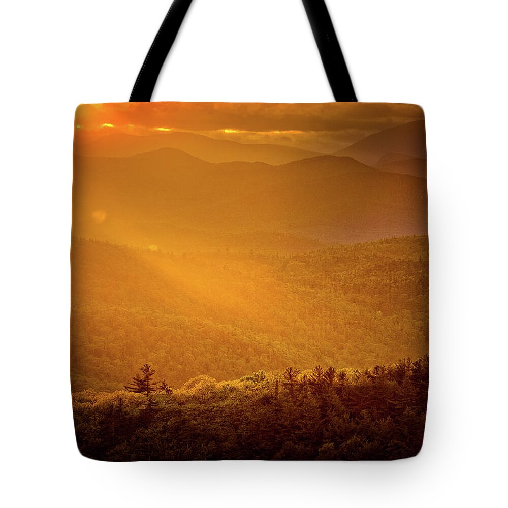 New Hampshire Tote Bag featuring the photograph Mountain Glow by Jeff Sinon
