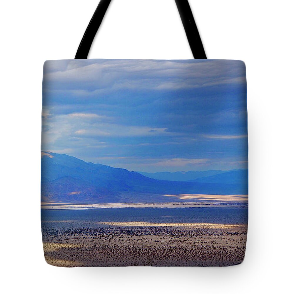 Death Valley Tote Bag featuring the photograph Mountains in Death Valley California by L Bosco