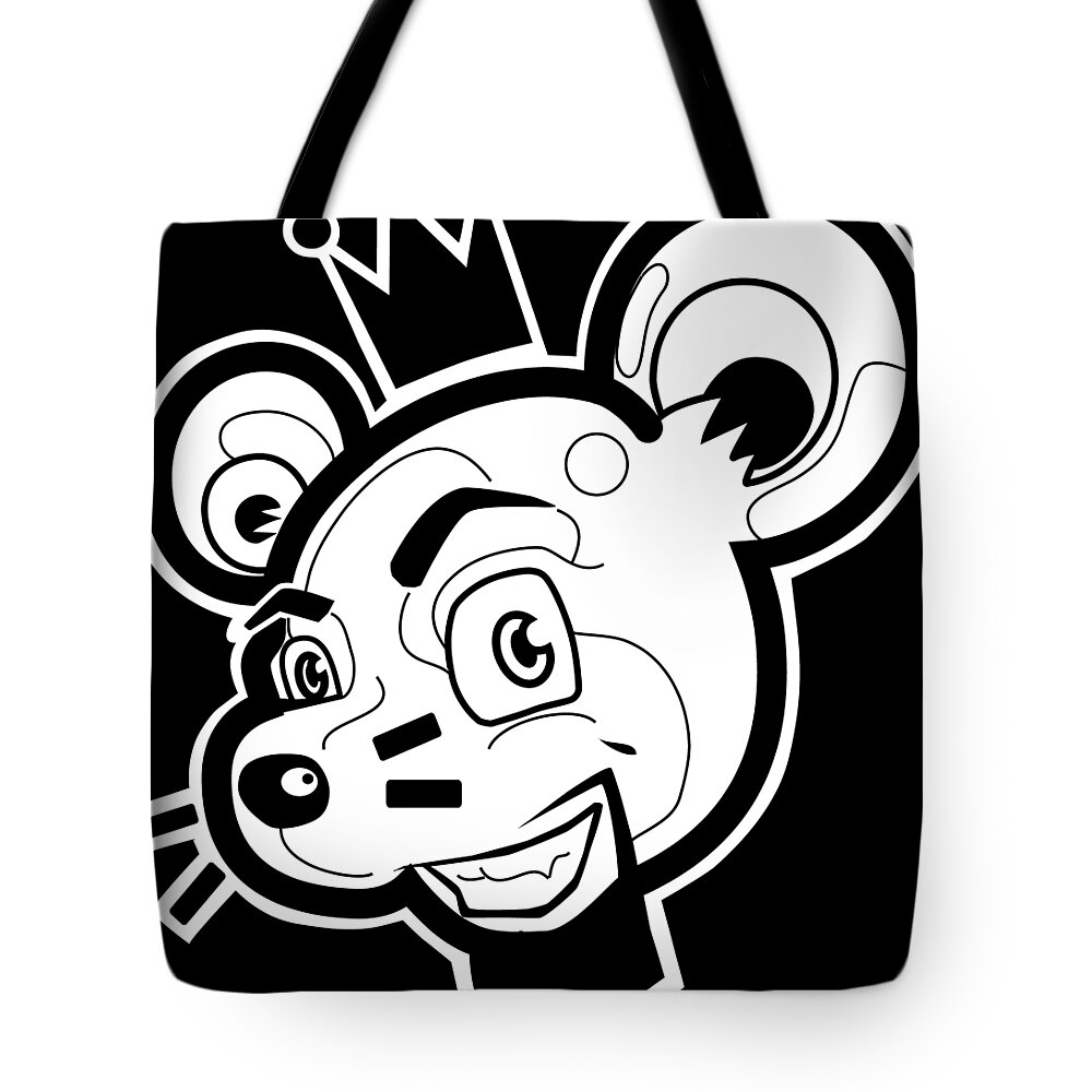 Illustration Tote Bag featuring the digital art Mouseizm Logo by Myron Belfast