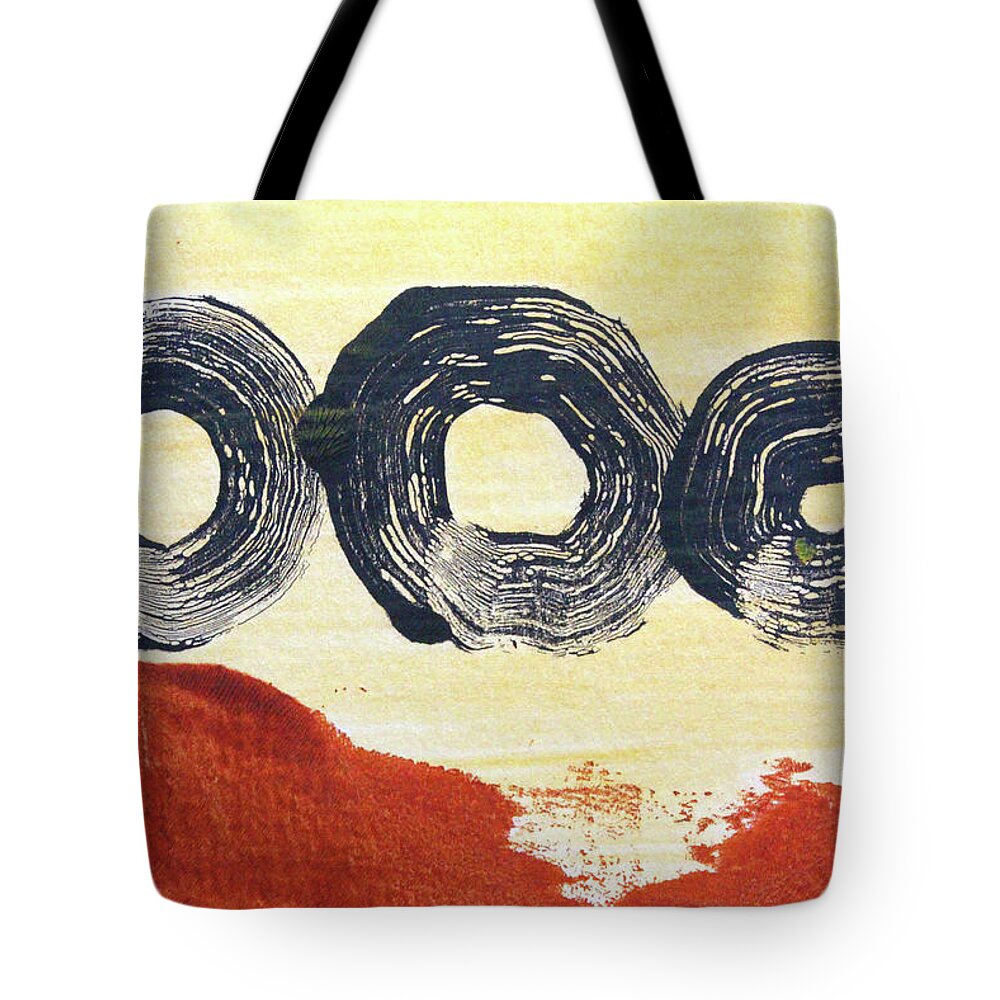 Minimalist Abstract Tote Bag featuring the painting Movement by Nancy Merkle