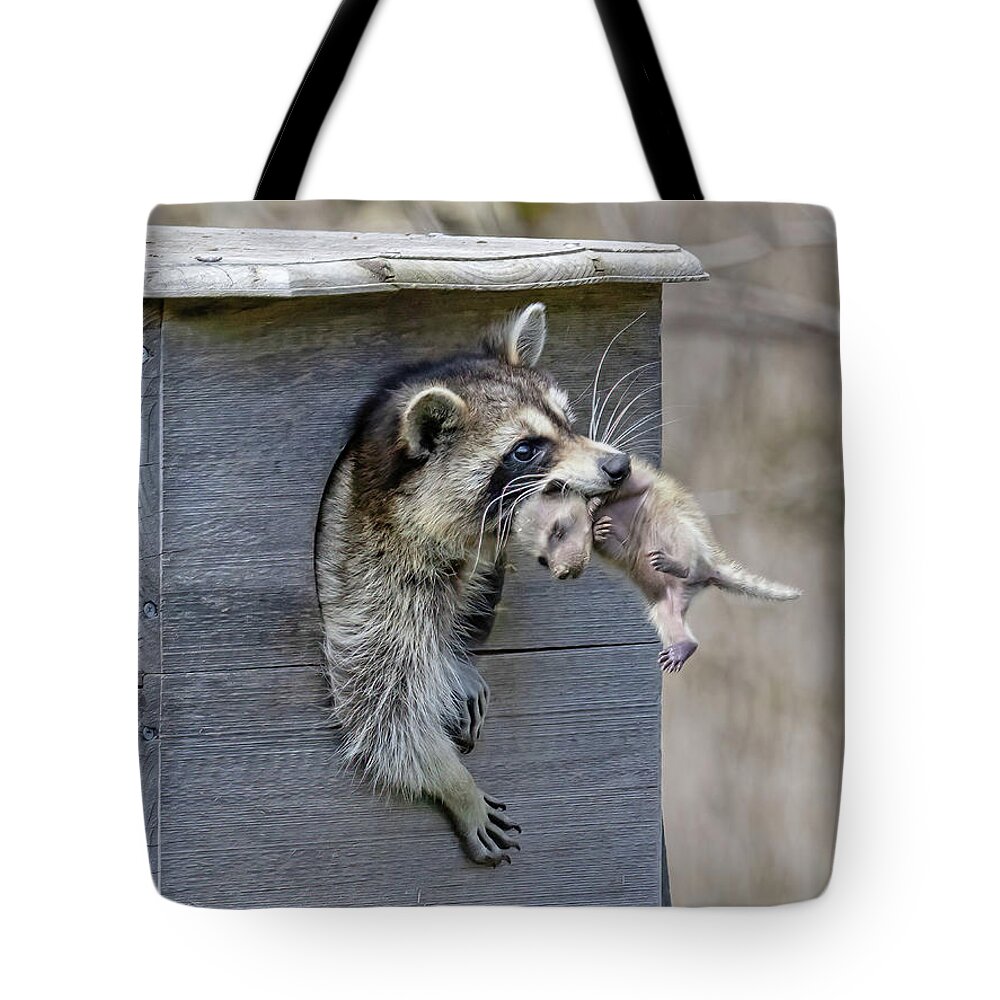 Animal Tote Bag featuring the photograph Moving Out by Gina Fitzhugh