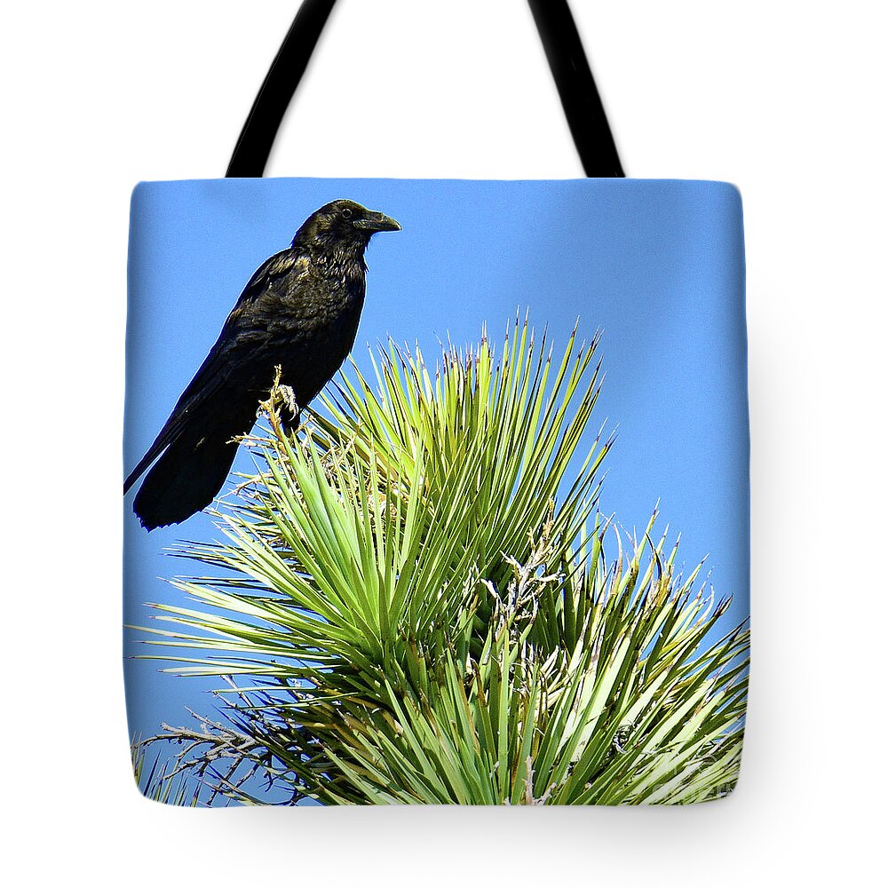 Raven Tote Bag featuring the photograph Mr. AUK AUK BiRD by Angela J Wright