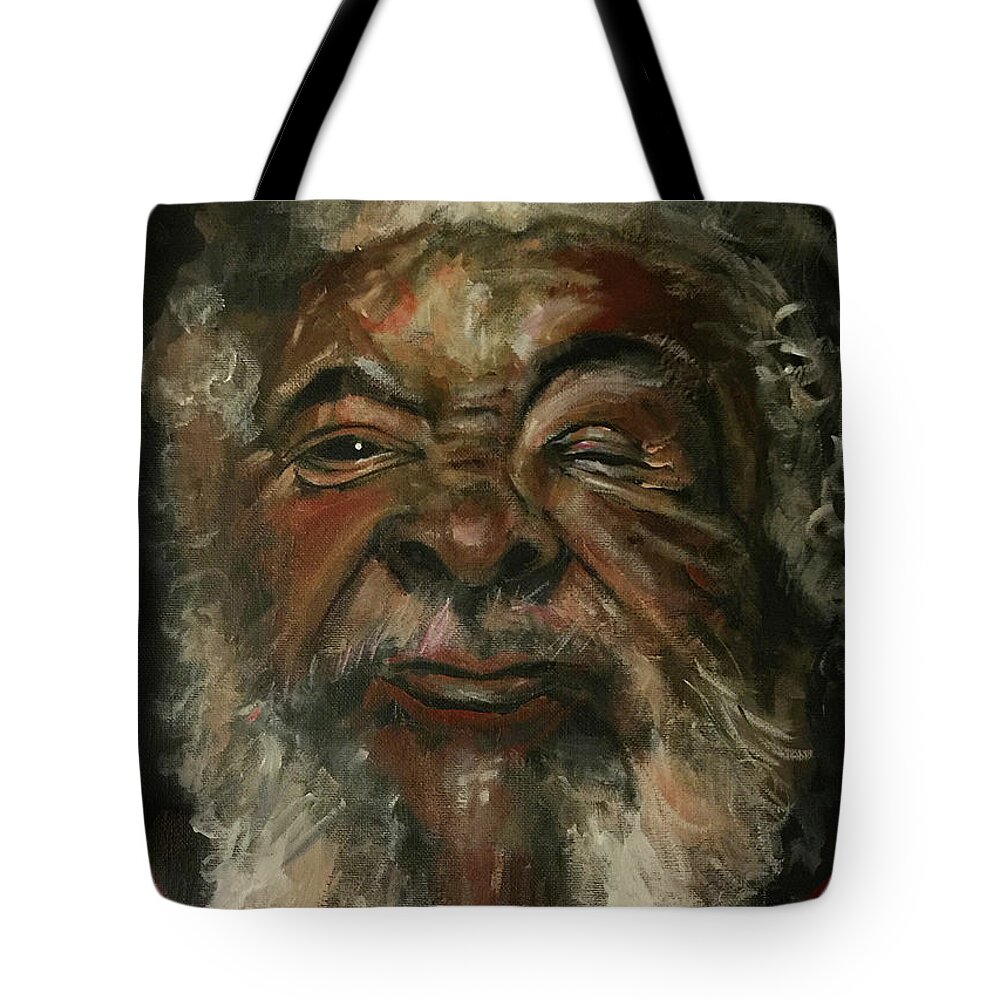 New Orleans Tote Bag featuring the painting Mr Okra 2 by Amzie Adams