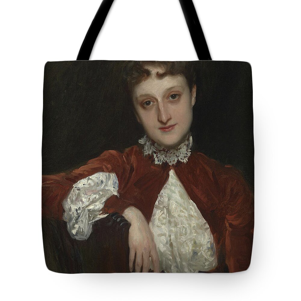 Figurative Tote Bag featuring the painting Mrs Charles Deering, Marion Denison Whipple by John Singer Sargent