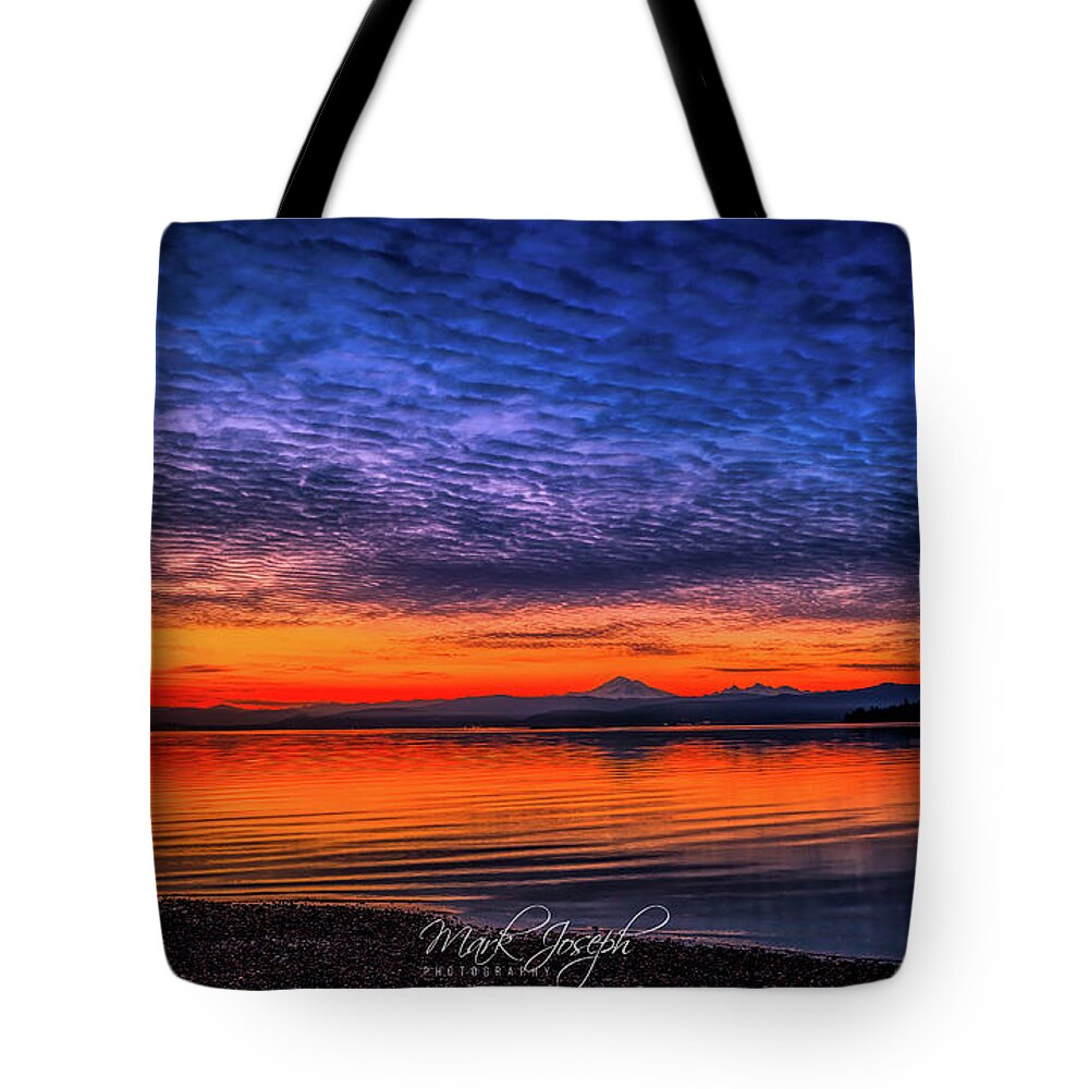 Sunrise Tote Bag featuring the photograph Mt. Baker Sunrise by Mark Joseph