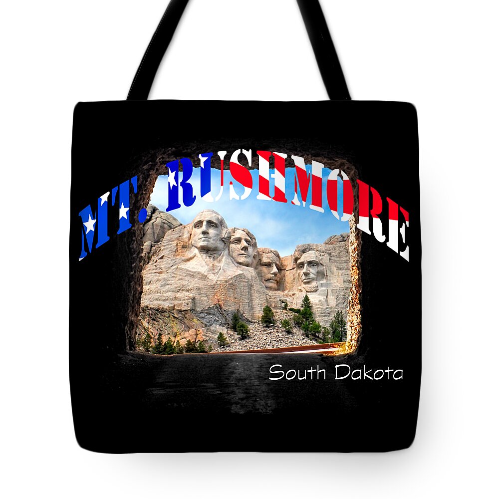 David Lawson Photography Tote Bag featuring the photograph Mt. Rushmore -Tunnel Vision by David Lawson