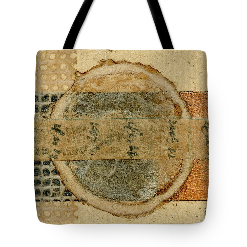 Collage Tote Bag featuring the mixed media Muffled Sounds Collage by Carol Leigh