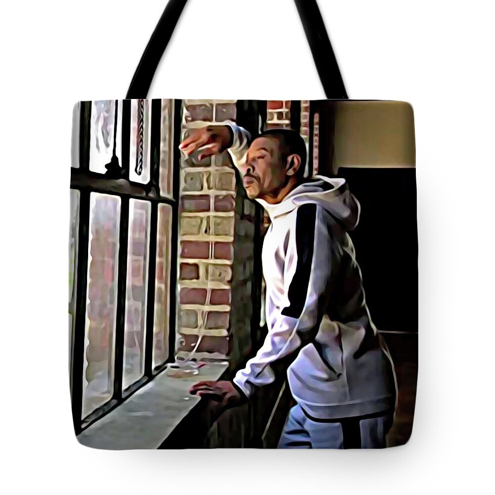 Portraits Tote Bag featuring the digital art A Portrait of Muggsy Bogues by Walter Neal