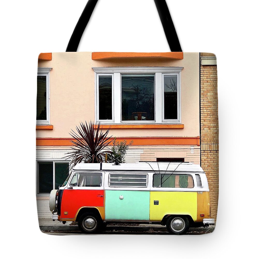  Tote Bag featuring the photograph Multi-Colored Van by Julie Gebhardt
