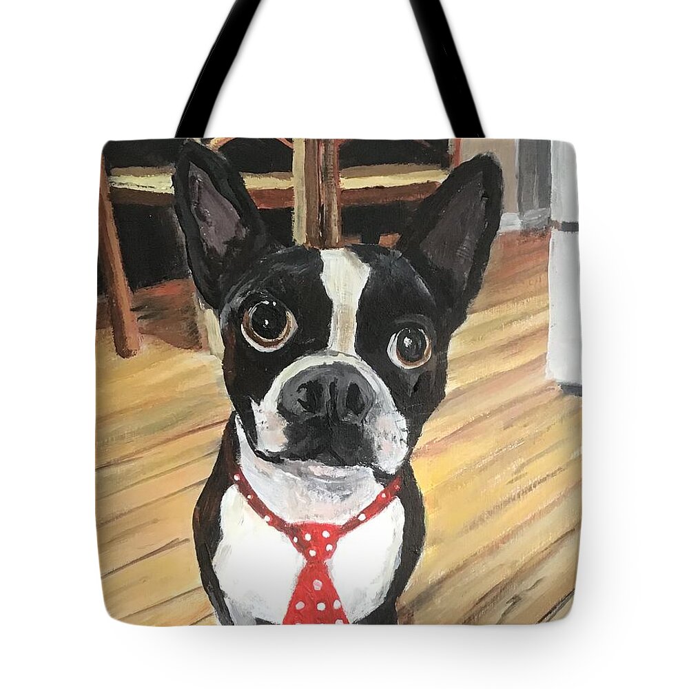 Pets Tote Bag featuring the painting Murphy by Cynthia Blair