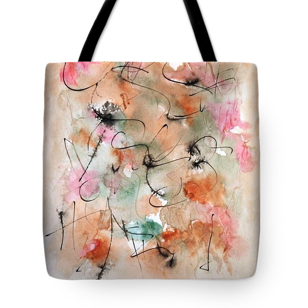 Mushin Tote Bag featuring the painting Mushin - No MInd - #16 by Dick Richards