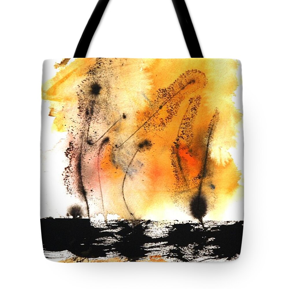 Mushin Tote Bag featuring the painting Mushin -No MInd- #18 by Dick Richards