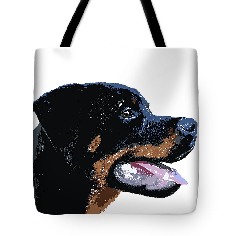 Canine Tote Bag featuring the digital art Music Notes 33 by David Bridburg