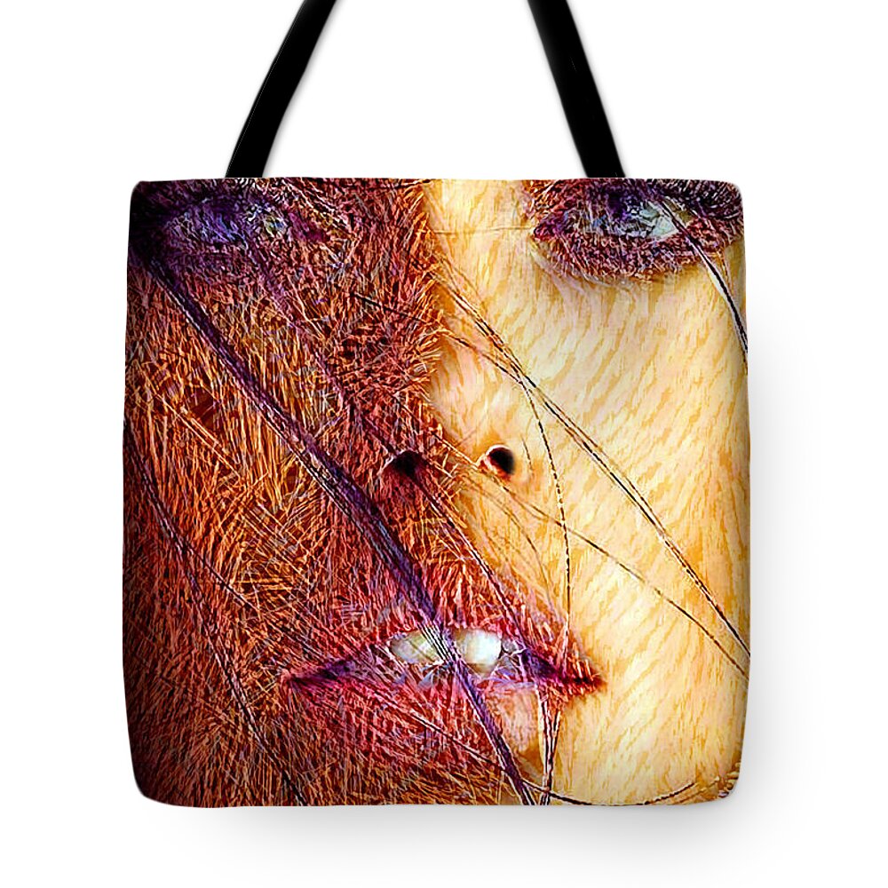 Portraits Tote Bag featuring the digital art My Favorite Immigrant from the Planet of NFT by Rafael Salazar