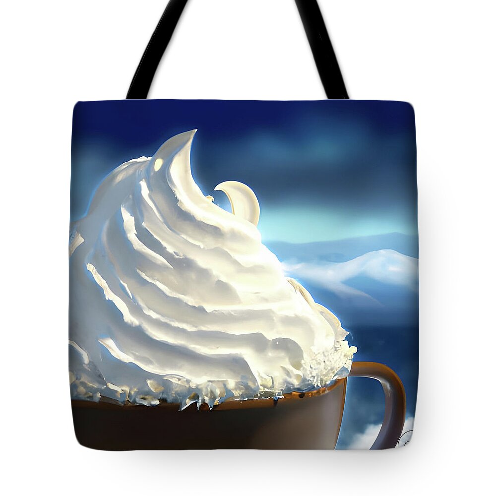 Newby Tote Bag featuring the digital art My Favorite Winter Drink by Cindy's Creative Corner