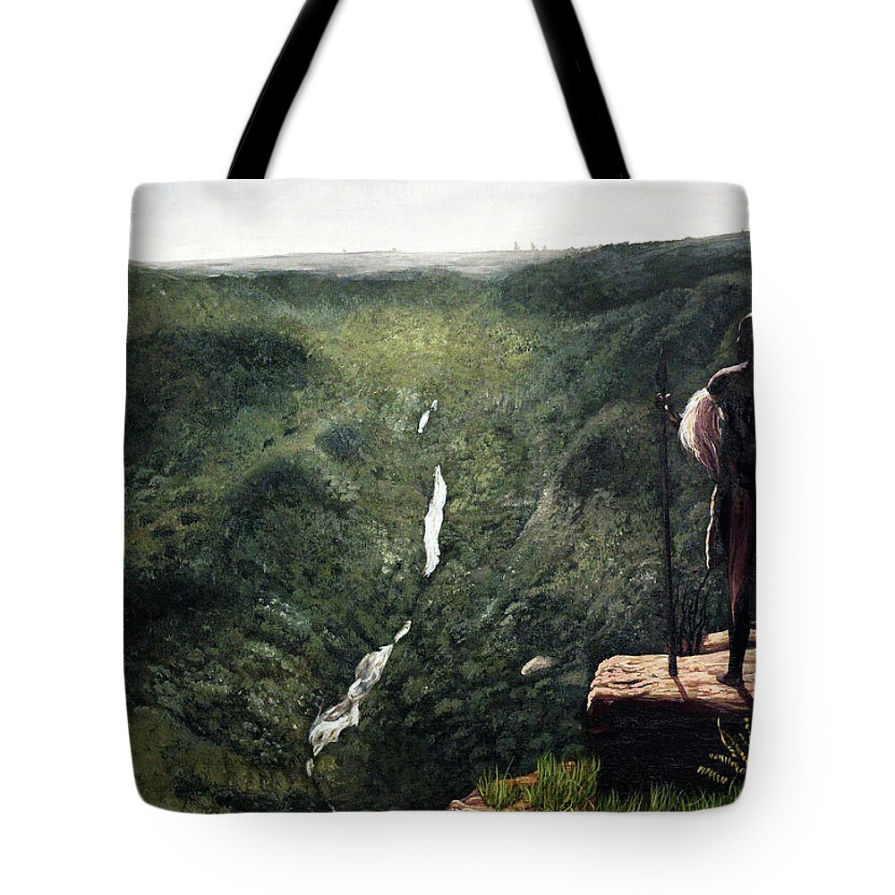 African Art Tote Bag featuring the painting My Kingdom by Ronnie Moyo