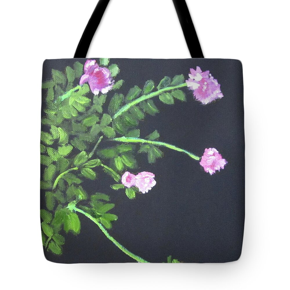 Flowers Tote Bag featuring the painting My peonies by Linda Feinberg
