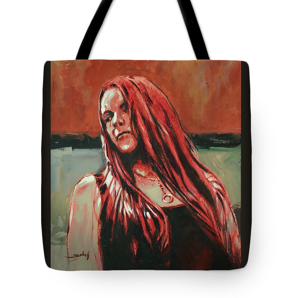 Myna Aranea Tote Bag featuring the painting Myna Aranea by Sv Bell