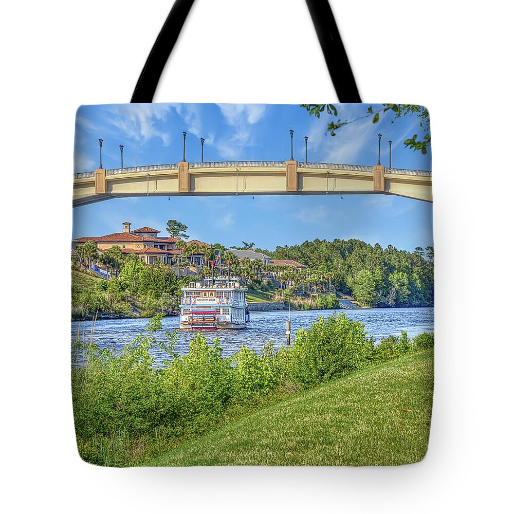 Bridge Tote Bag featuring the photograph Myrtle Beach Dinner Cruise by Mike Covington