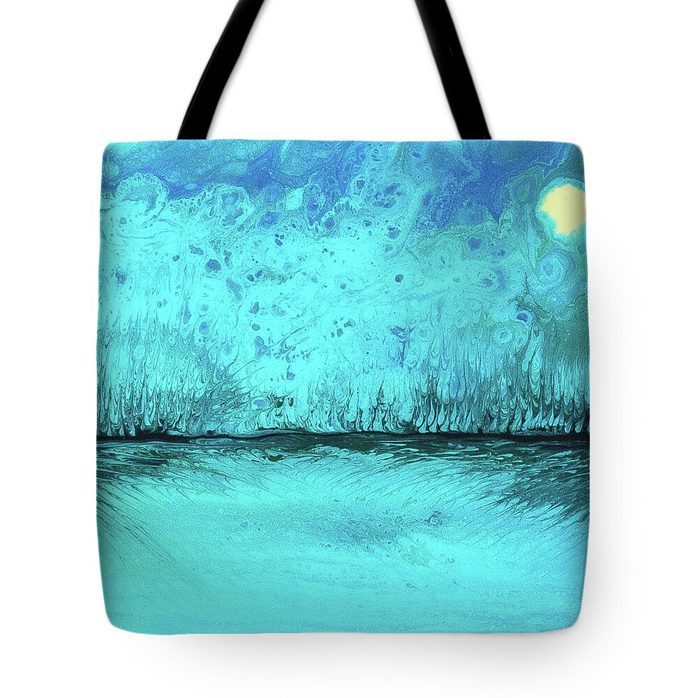 Landscape Tote Bag featuring the painting Mysterious Little Landscape by Steve Shaw