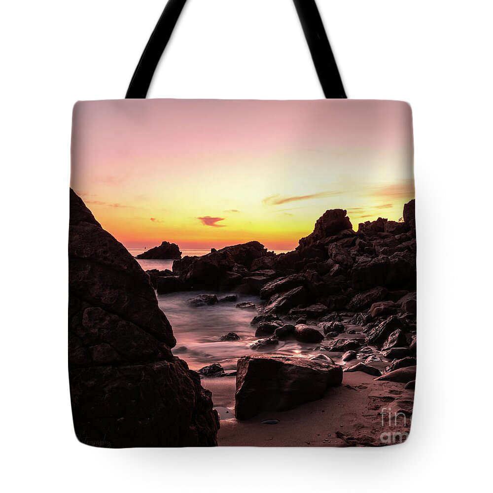Seascape Tote Bag featuring the photograph Mystic Little Corona Beach California by Abigail Diane Photography