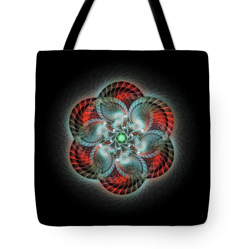 Abstract Tote Bag featuring the digital art Mystique by Manpreet Sokhi
