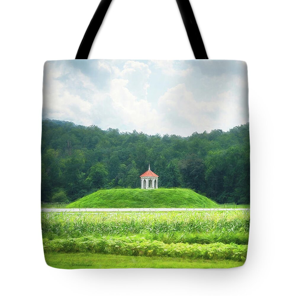 Nacoochee Tote Bag featuring the photograph Nacoochee Indian Mound by Amy Dundon