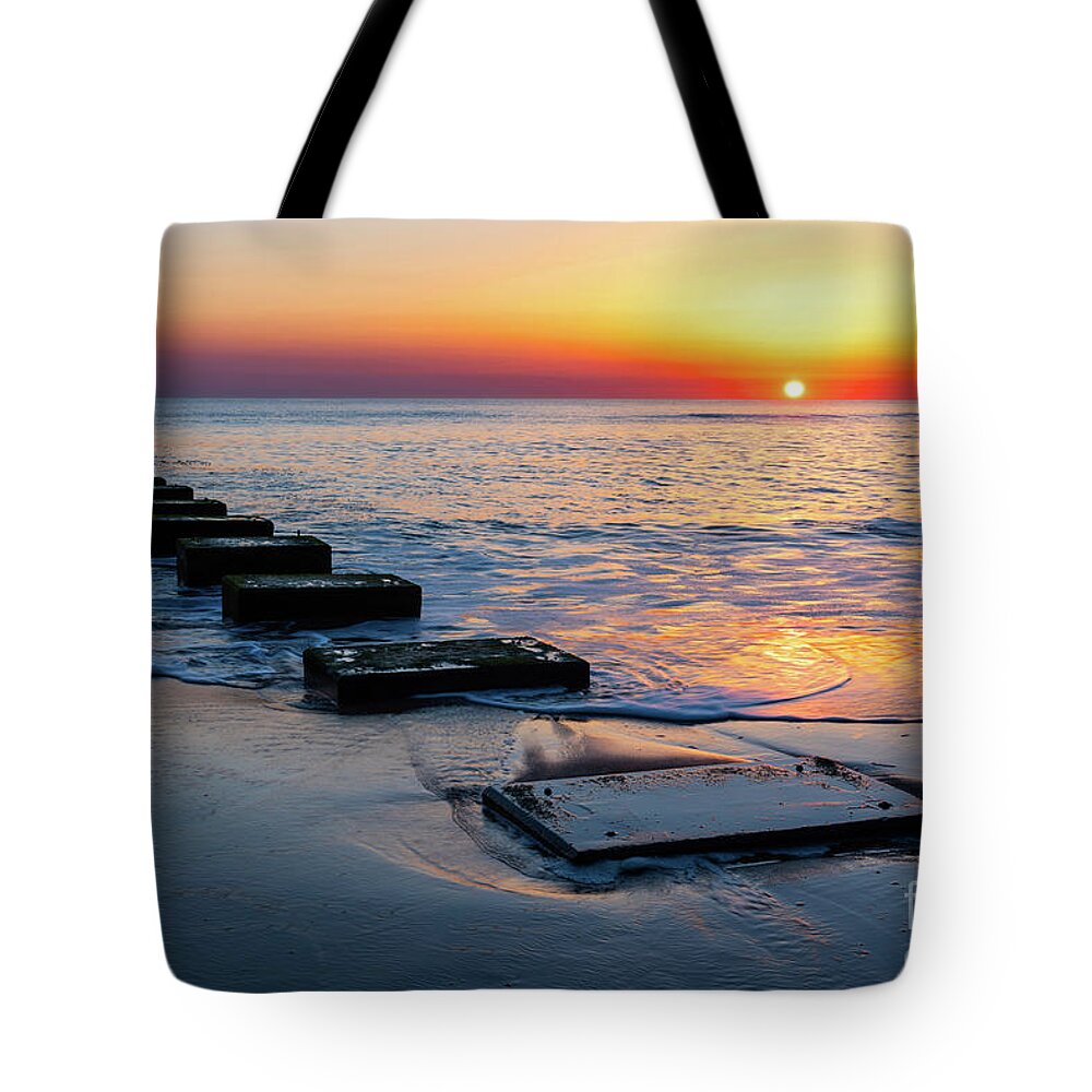 Nags Head Tote Bag featuring the photograph Nags Head Sunrise by Anthony Heflin