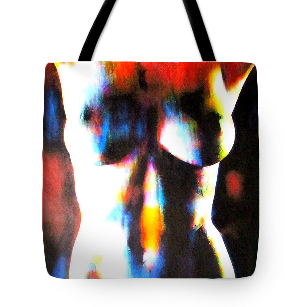 Affordable Original Art Tote Bag featuring the painting Naked Skin by Helena Wierzbicki