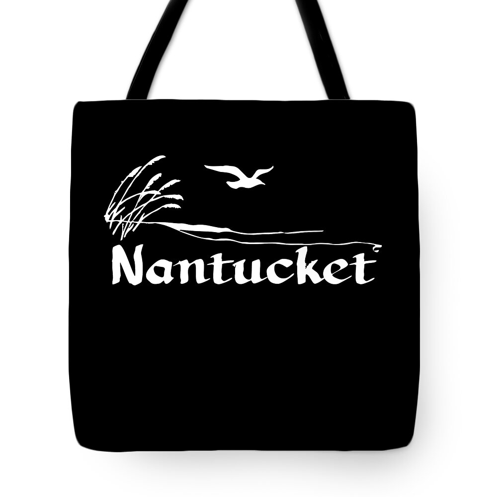 Funny Tote Bag featuring the digital art Nantucket by Flippin Sweet Gear