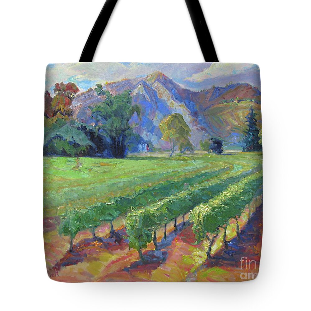 Vineyard Tote Bag featuring the painting Napa Valley Afternoon by John McCormick
