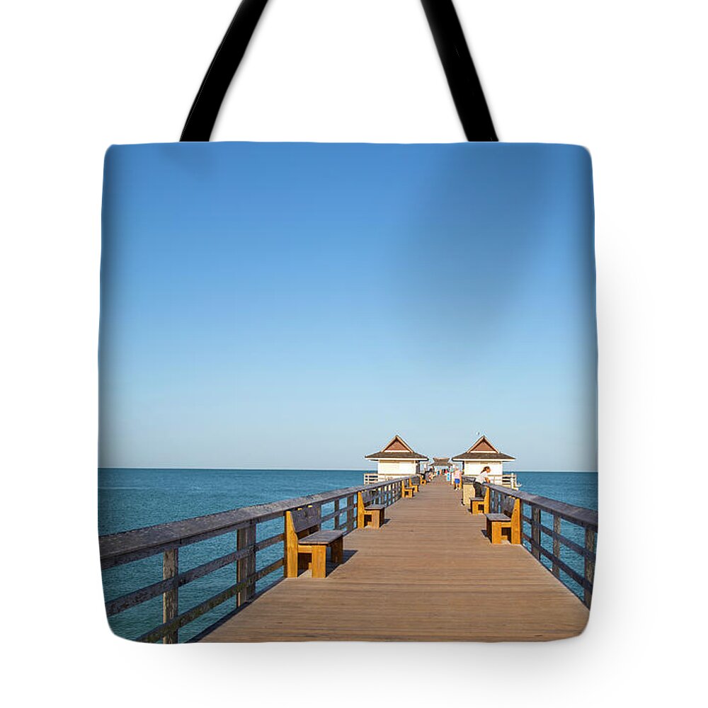Pier Tote Bag featuring the photograph Naples, Florida Pier by Dart Humeston
