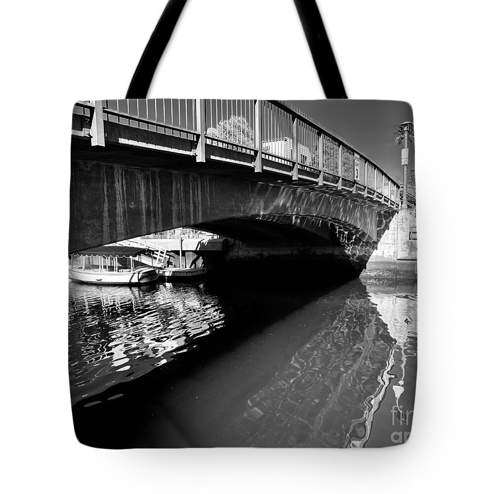 Naples Tote Bag featuring the photograph Naples Island Bridge by Katherine Erickson