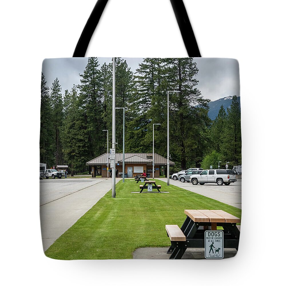 Nason Creek Rest Stop Tote Bag featuring the photograph Nason Creek Rest Stop by Tom Cochran