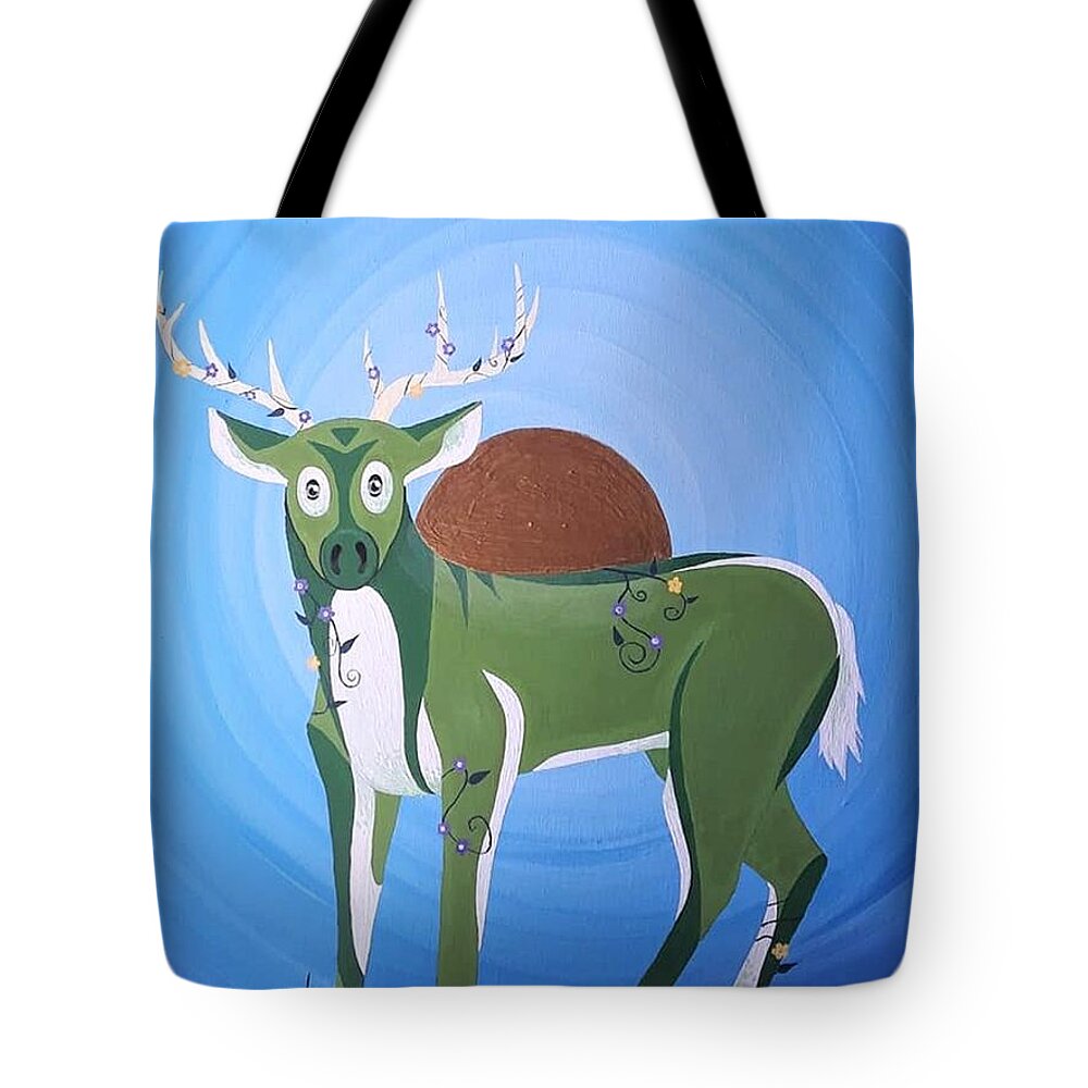 Nature Tote Bag featuring the painting Nature's Gaurdian by April Reilly