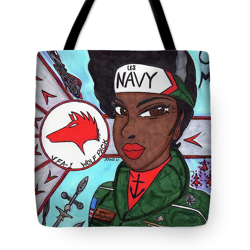 Naval Fighter Pilot Tote Bag by Ronald Woods - Pixels