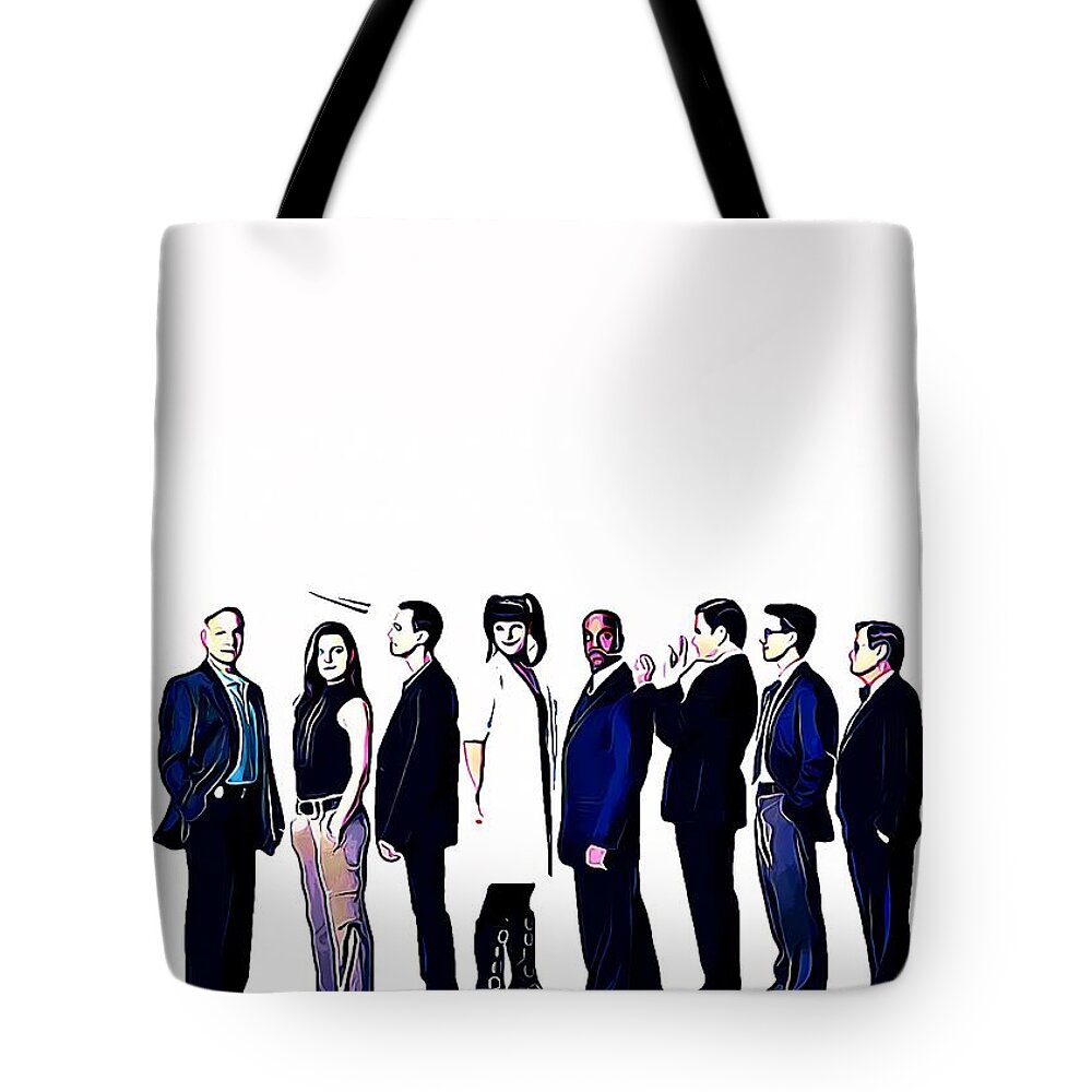 Price Tote Bag featuring the painting Ncis 5 Poster by Dan Lee