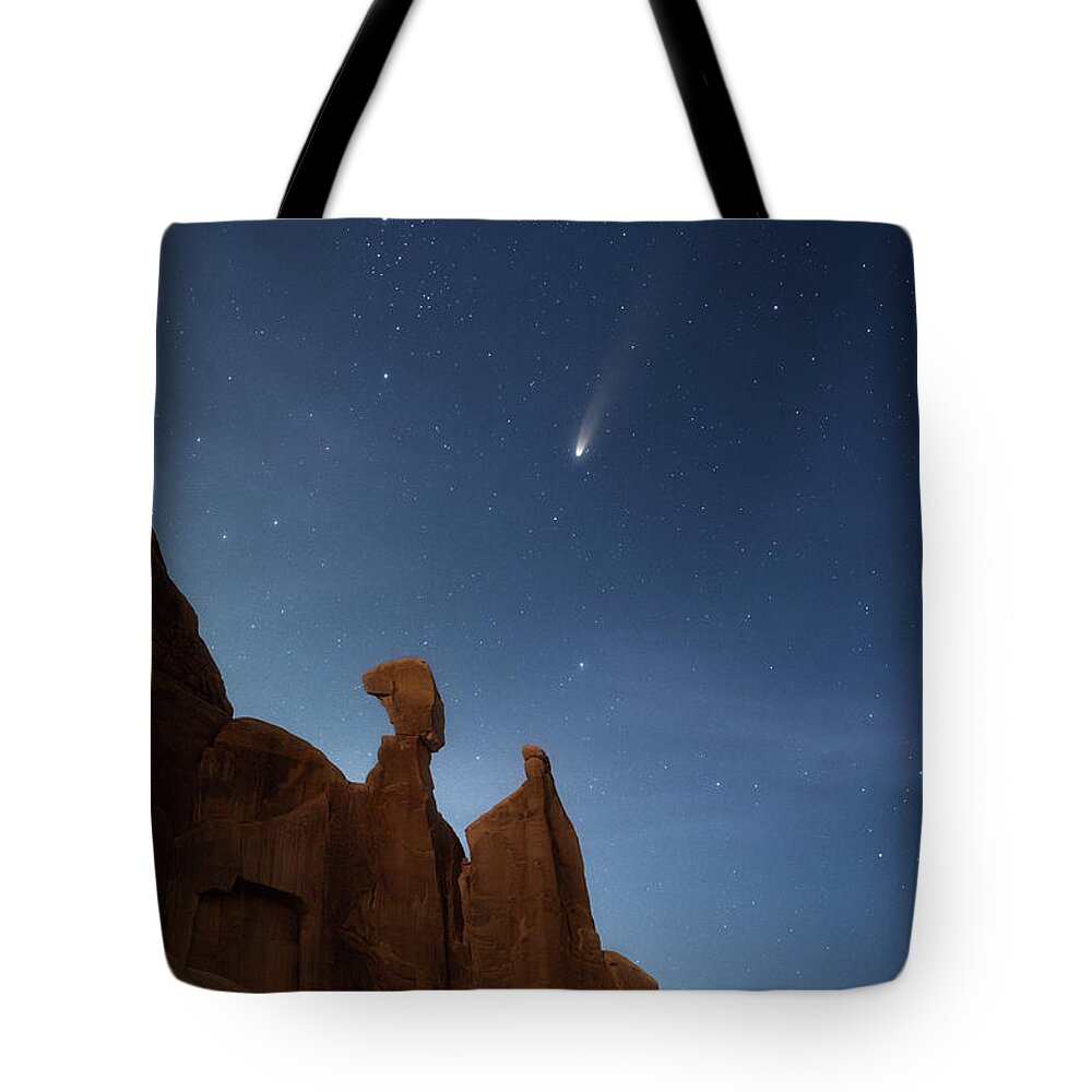 Comet Neowise Tote Bag featuring the photograph Nefertiti's Wish by Darren White