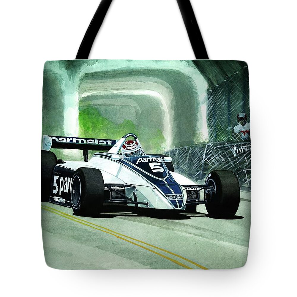 Nelson Tote Bag featuring the painting Nelson at Long Beach by Simon Read