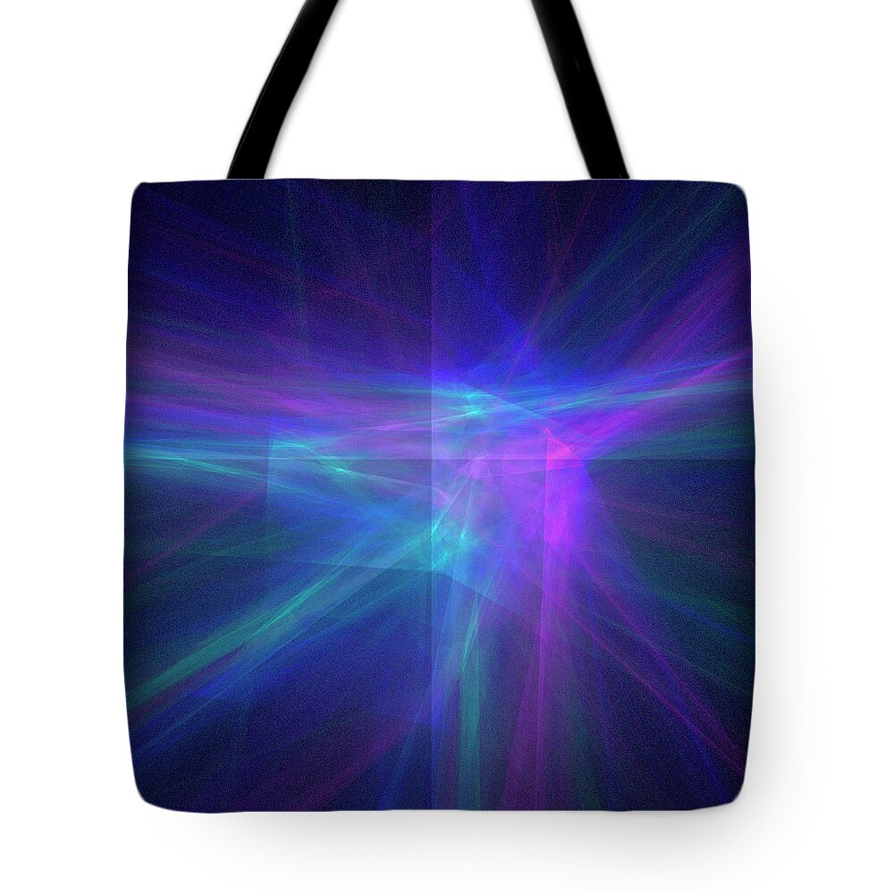 Rick Drent Tote Bag featuring the digital art Neon by Rick Drent