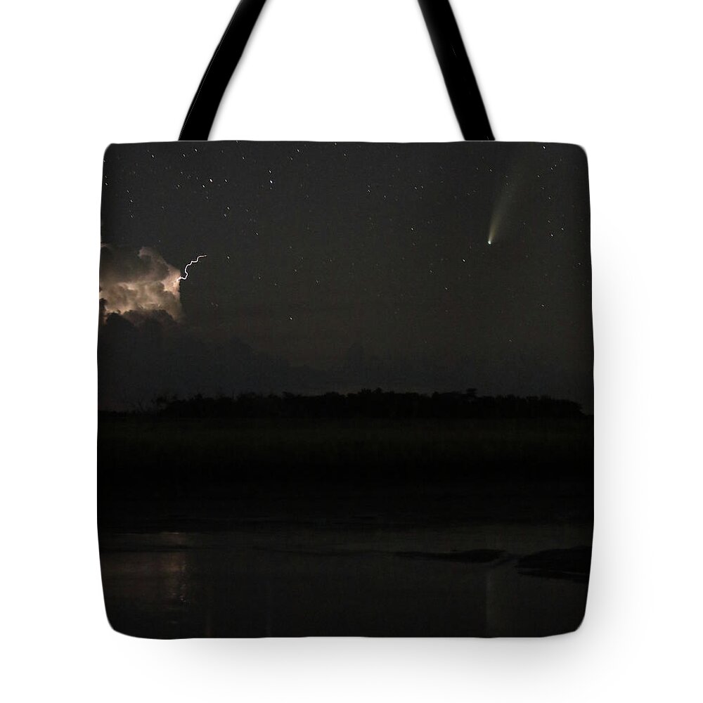 Comet Tote Bag featuring the photograph Neowise-9 by Jean Clark