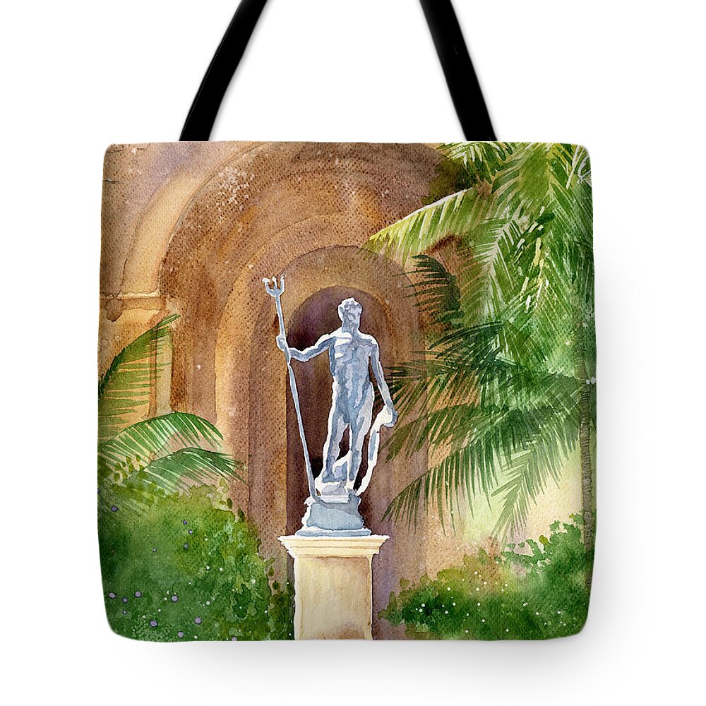 Neptun Tote Bag featuring the painting Neptun by Espero Art