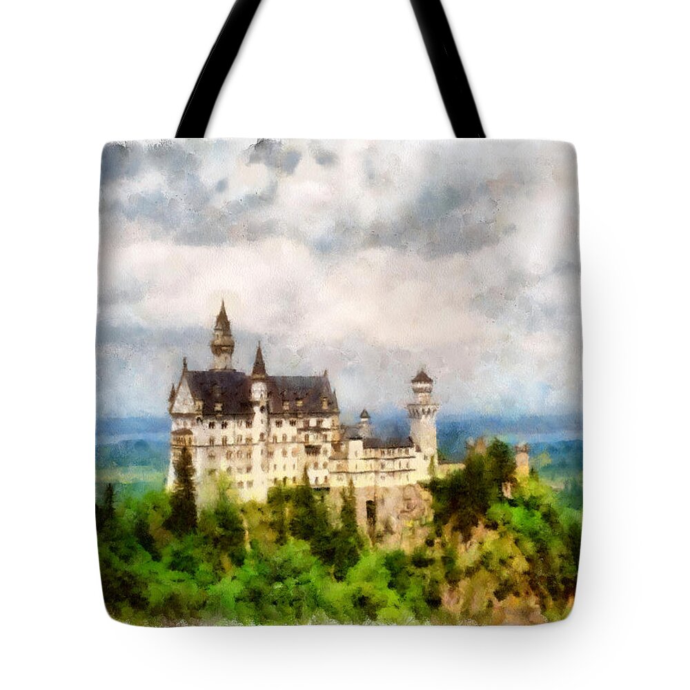 Neuschwanstein Tote Bag featuring the photograph Neuschwanstein Castle Bavaria Germany by Michelle Calkins