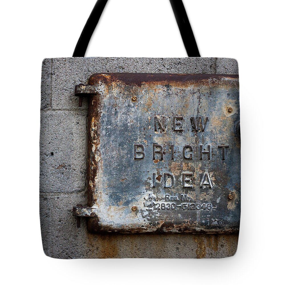 Old Montreal Tote Bag featuring the photograph New, Bright, Idea by Jim Whitley