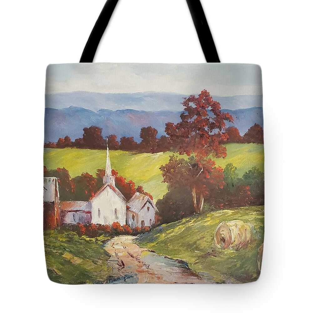 Autumn Tote Bag featuring the painting New England Splendor by ML McCormick