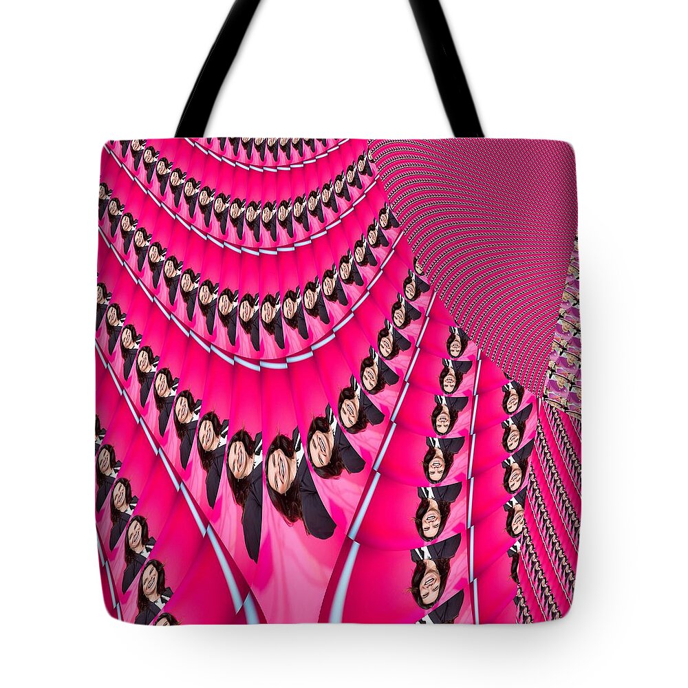 Fractal Tote Bag featuring the mixed media New England's Real Queens by Stephane Poirier